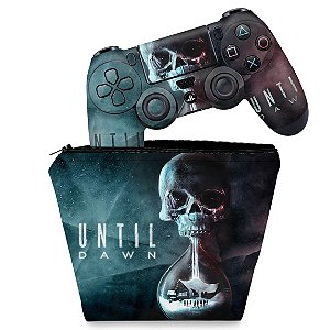 KIT Capa Case e Skin PS4 Controle  - Until Dawn