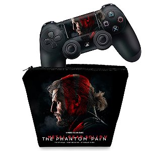 KIT Capa Case e Skin PS4 Controle  - Metal Gear Solid 5: The Phantom Pain