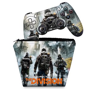 KIT Capa Case e Skin PS4 Controle  - Tom Clancy'S The Division