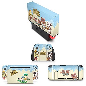 KIT Nintendo Switch Skin e Capa Anti Poeira - Animal Crossing