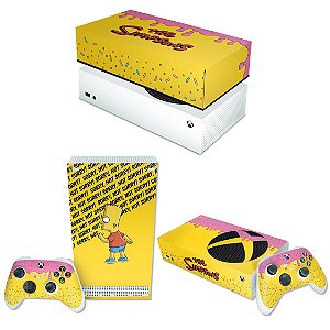 KIT Xbox Series S Skin e Capa Anti Poeira - The Simpsons