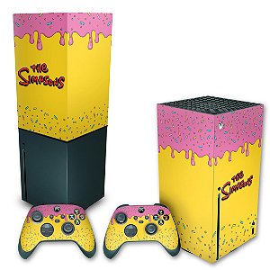 KIT Xbox Series X Skin e Capa Anti Poeira - The Simpsons