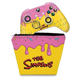 KIT Capa Case e Skin Xbox Series S X Controle - The Simpsons