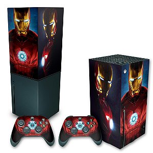 KIT Xbox Series X Skin e Capa Anti Poeira - Iron Man Homem De Ferro