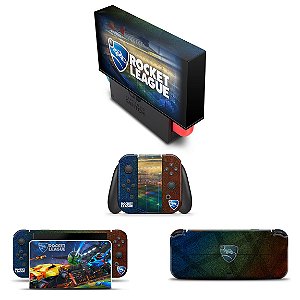 KIT Nintendo Switch Oled Skin e Capa Anti Poeira - Rocket League