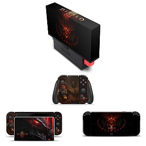 KIT Nintendo Switch Oled Skin e Capa Anti Poeira - Diablo Iii