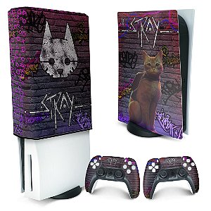 KIT PS5 Skin e Capa Anti Poeira - Stray