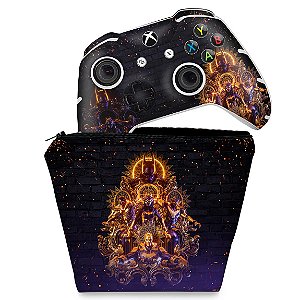 KIT Capa Case e Skin Xbox One Slim X Controle - Gotham Knights