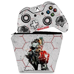 KIT Capa Case e Skin Xbox One Fat Controle - Metal Gear Solid