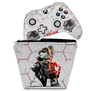 KIT Capa Case e Skin Xbox One Slim X Controle - Metal Gear Solid
