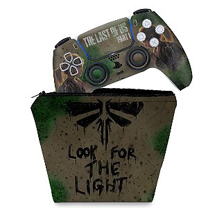 KIT Capa Case e Skin PS5 Controle - The Last of Us Part 1 I