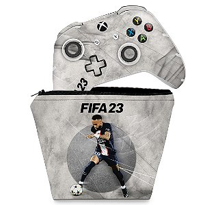 KIT Capa Case e Skin Xbox One Slim X Controle - FIFA 23