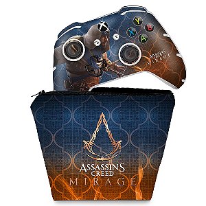 KIT Capa Case e Skin Xbox One Slim X Controle - Assassin's Creed Mirage