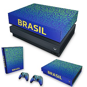 KIT Xbox One X Skin e Capa Anti Poeira - Brasil