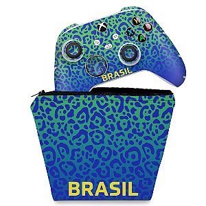 KIT Capa Case e Skin Xbox Series S X Controle - Brasil