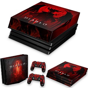 KIT PS4 Pro Skin e Capa Anti Poeira - Diablo IV 4