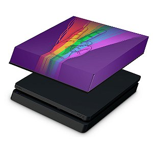 PS4 Slim Capa Anti Poeira - Rainbow Colors Colorido