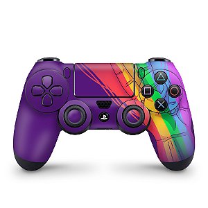 Skin PS4 Controle - Rainbow Colors Colorido