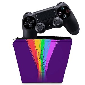 Capa PS4 Controle Case - Rainbow Colors Colorido
