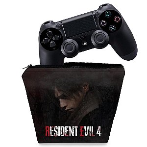 Capa PS4 Controle Case - Resident Evil 4 Remake