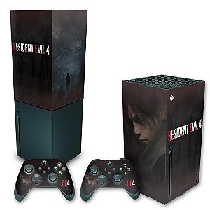 KIT Xbox Series X Skin e Capa Anti Poeira - Resident Evil 4 Remake