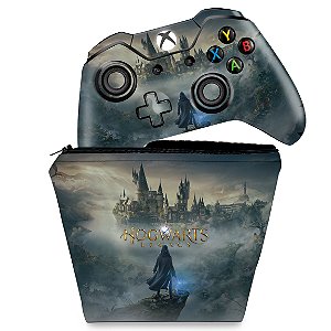 KIT Capa Case e Skin Xbox One Fat Controle - Hogwarts Legacy