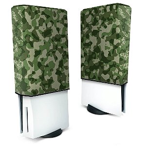 Capa PS5 Anti Poeira - Camuflado Verde