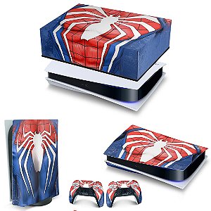 KIT PS5 Capa Anti Poeira e Skin - Spider-Man Homem Aranha 2
