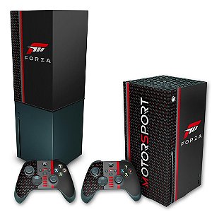 KIT Xbox Series X Skin e Capa Anti Poeira - Forza Motorsport