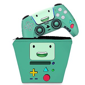 KIT Capa Case e Skin PS5 Controle - BMO Hora de Aventura