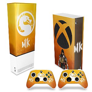 KIT Xbox Series S Capa Anti Poeira e Skin - Mortal Kombat 11