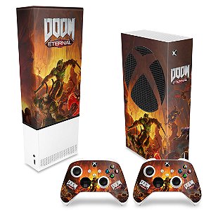 KIT Xbox Series S Capa Anti Poeira e Skin - Doom Eternal