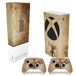 KIT Xbox Series S Capa Anti Poeira e Skin - Assassin’S Creed Vitruviano