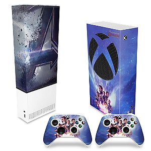 KIT Xbox Series S Capa Anti Poeira e Skin - Vingadores Ultimato Endgame