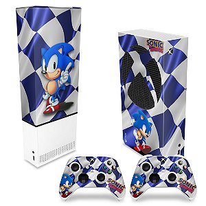 KIT Xbox Series S Capa Anti Poeira e Skin - Sonic