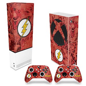 KIT Xbox Series S Capa Anti Poeira e Skin - The Flash Comics