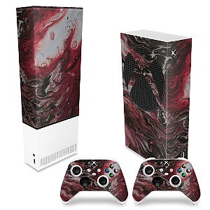 KIT Xbox Series S Capa Anti Poeira e Skin - Abstrato #104