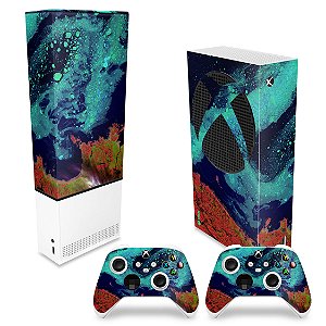 KIT Xbox Series S Capa Anti Poeira e Skin - Abstrato #105