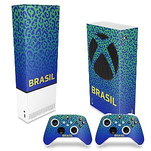 KIT Xbox Series S Capa Anti Poeira e Skin - Brasil