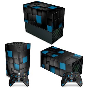 KIT Xbox Series X Capa Anti Poeira e Skin - Cubos