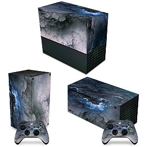 KIT Xbox Series X Capa Anti Poeira e Skin - Abstrato #91