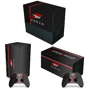 KIT Xbox Series X Capa Anti Poeira e Skin - Forza Motorsport