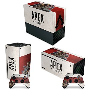 KIT Xbox Series X Capa Anti Poeira e Skin - Apex Legends