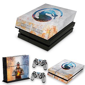 KIT PS4 Fat Skin e Capa Anti Poeira - Mortal Kombat 1