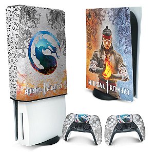 KIT PS5 Skin e Capa Anti Poeira - Mortal Kombat 1