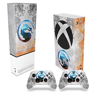 KIT Xbox Series S Capa Anti Poeira e Skin - Mortal Kombat 1