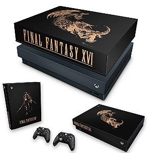KIT Xbox One X Skin e Capa Anti Poeira - Final Fantasy XVI Edition