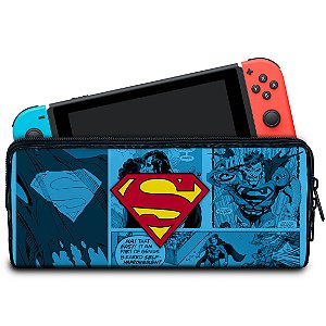 Case Nintendo Switch Bolsa Estojo - Superman Comics