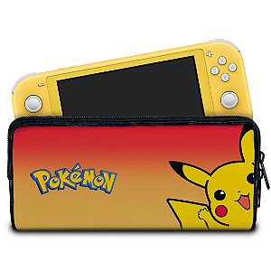 Case Nintendo Switch Lite Bolsa Estojo - Pokémon: Pikachu