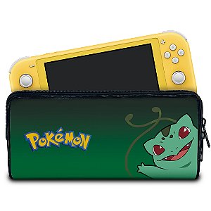 Case Nintendo Switch Lite Bolsa Estojo - Pokémon Bulbasaur